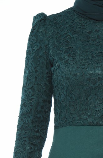 Robe à Dentelle 3104-02 Vert emeraude 3104-02