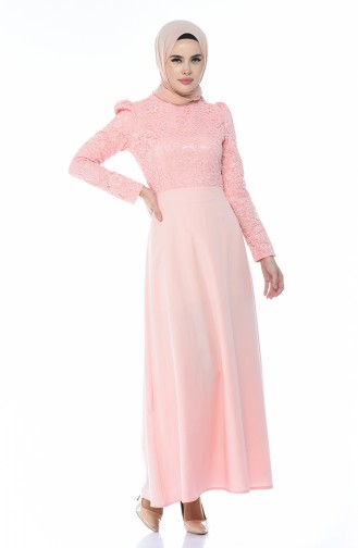Powder Hijab Dress 3104-05