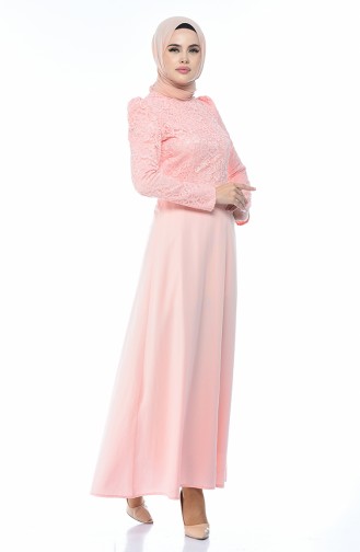 Powder Hijab Dress 3104-05