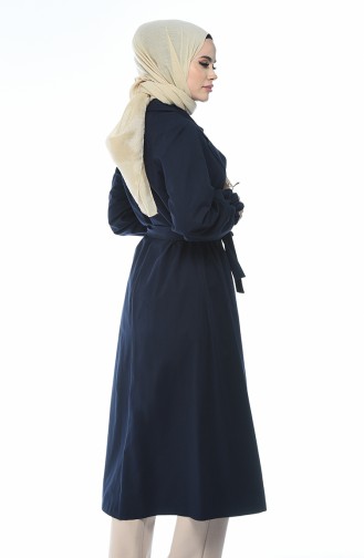 Navy Blue Trenchcoat 1260-03