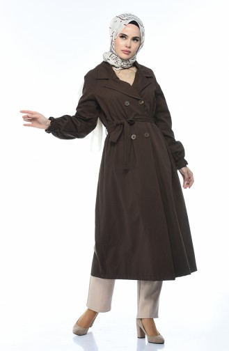 Trench Coat Couleur Brun 1260-06