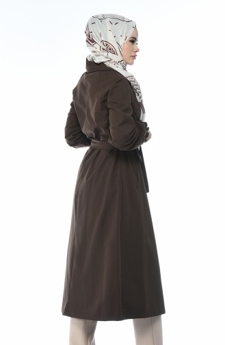 Trench Coat Couleur Brun 1260-06