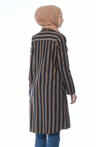 Striped Winter Tunic Brown 5421-01