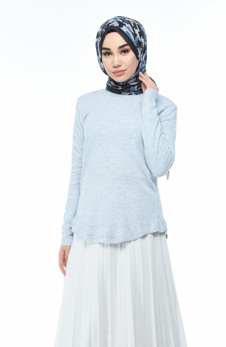 Tricot Plain Sweater Baby blue 1954-12