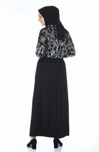 Waist Elastic Skirt Black 1141-01