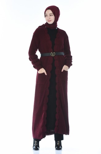 Tunic Cardigan Double Set Bordeaux 0614-01