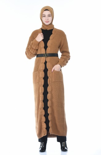 Tunic Cardigan Double Set Brown Tobacco 0614-05