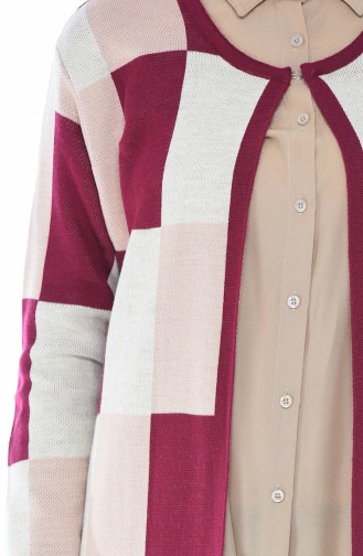 Tricot Long Cardigan Bordeaux 2272-04