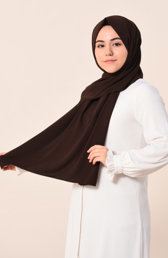 Medine İpeği Şal 2380-14 Kahverengi