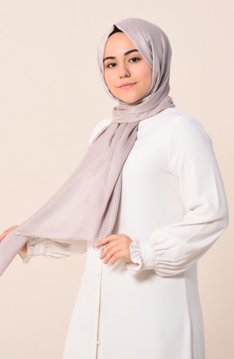 Stripe Patterned Seasonal Shawl Beige 470-107