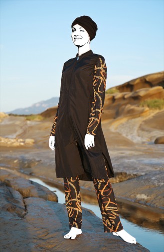 Schwarz Hijab Badeanzug 1999-01