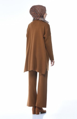 Tunik Pantolon İkili Takım 4175-01 Taba