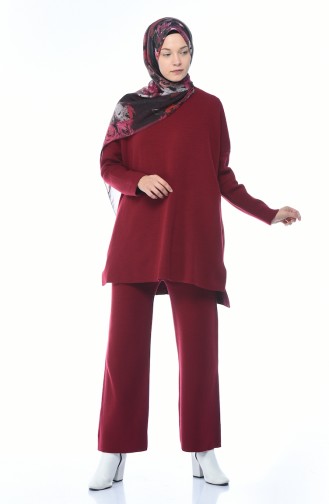 Tunik Pantolon İkili Takım 4175-03 Bordo