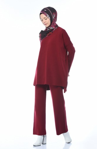 Tunik Pantolon İkili Takım 4175-03 Bordo