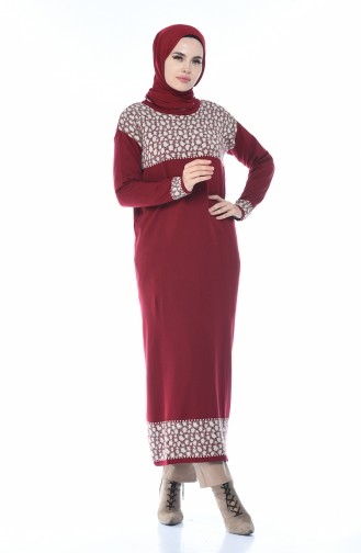 Claret Red Knitwear 8009-07