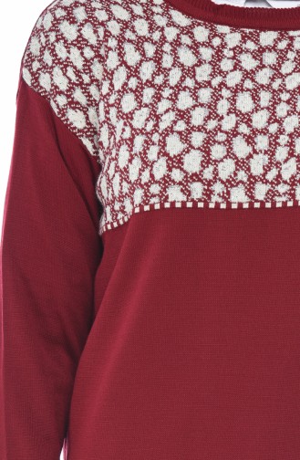 Claret Red Knitwear 8009-07
