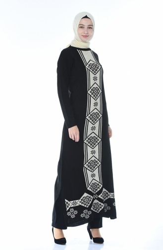 Slash Tricot Long Tunic Black 0700-01