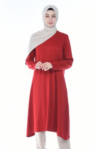 Uzun Tunik 7895-19 Kırmızı