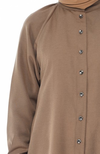 Reglan Kollu Düğmeli Tunik 3107-05 Camel