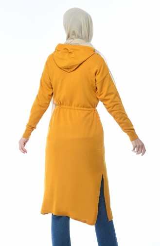 Tricot Thin Hooded Tunic Mustard 8006-08
