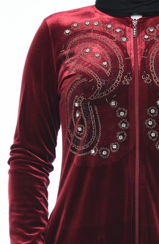 Claret red Abaya 1915-04