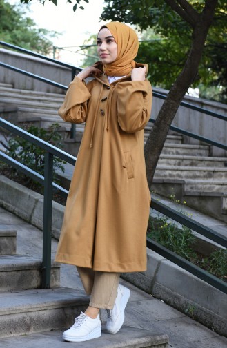 Reglan Sleeve Hooded Cape Mustard 8034-02