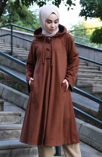 Reglan Sleeve Hooded Cape Brown Tobacco 8034-05