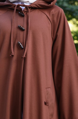 Reglan Sleeve Hooded Cape Brown Tobacco 8034-05