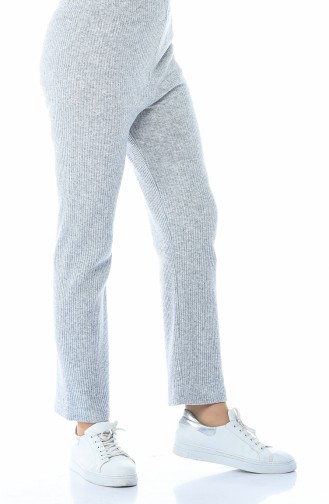 Waist Elastic Trousers Gray 4079-02