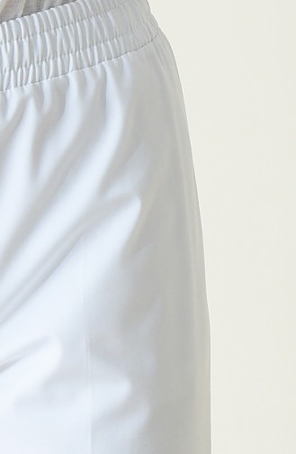 Pantalon Taille élastique 2122-02 Blanc 2122-02