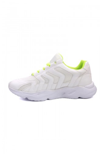 Letoon Unısex Sportschuhe 2651-01 Weiss Neon Grün 2651-01