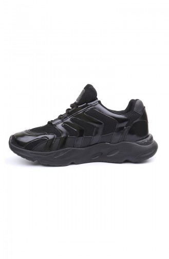Letoon Unısex Spor Ayakkabı 2651-02 Siyah Siyah Rugan