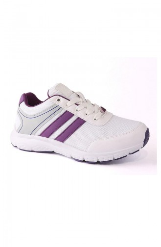 Letoon Chaussures Sport Pour Femme 4240Y-02 Blanc Pourpre 4240Y-02