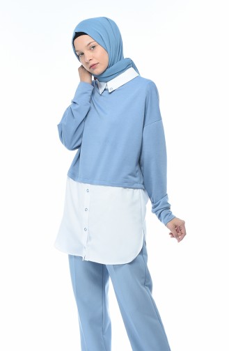 Sweatshirt 0756-01 Bleu 0756-01