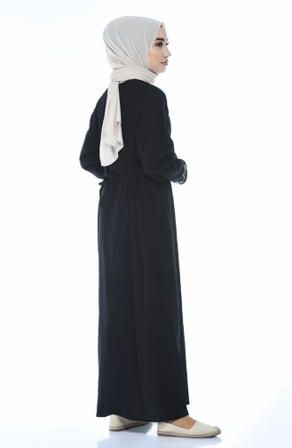 Robe Brodée 0074-02 Noir 0074-02