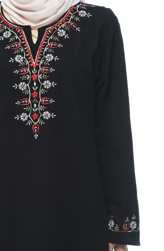 Embroidered Dress Black 0074-02