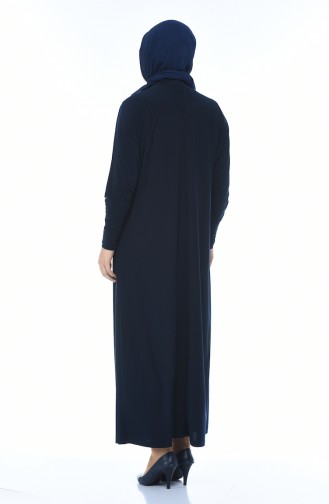 Robe Grande Taille 2225-02 Bleu Marine 2225-02