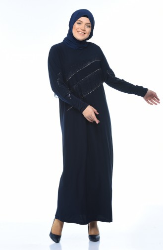 Robe Grande Taille 2226-02 Bleu Marine 2226-02