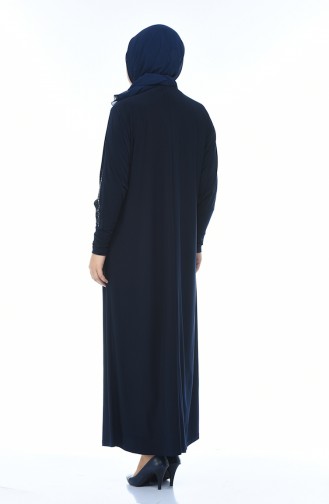 Robe Grande Taille 2226-02 Bleu Marine 2226-02