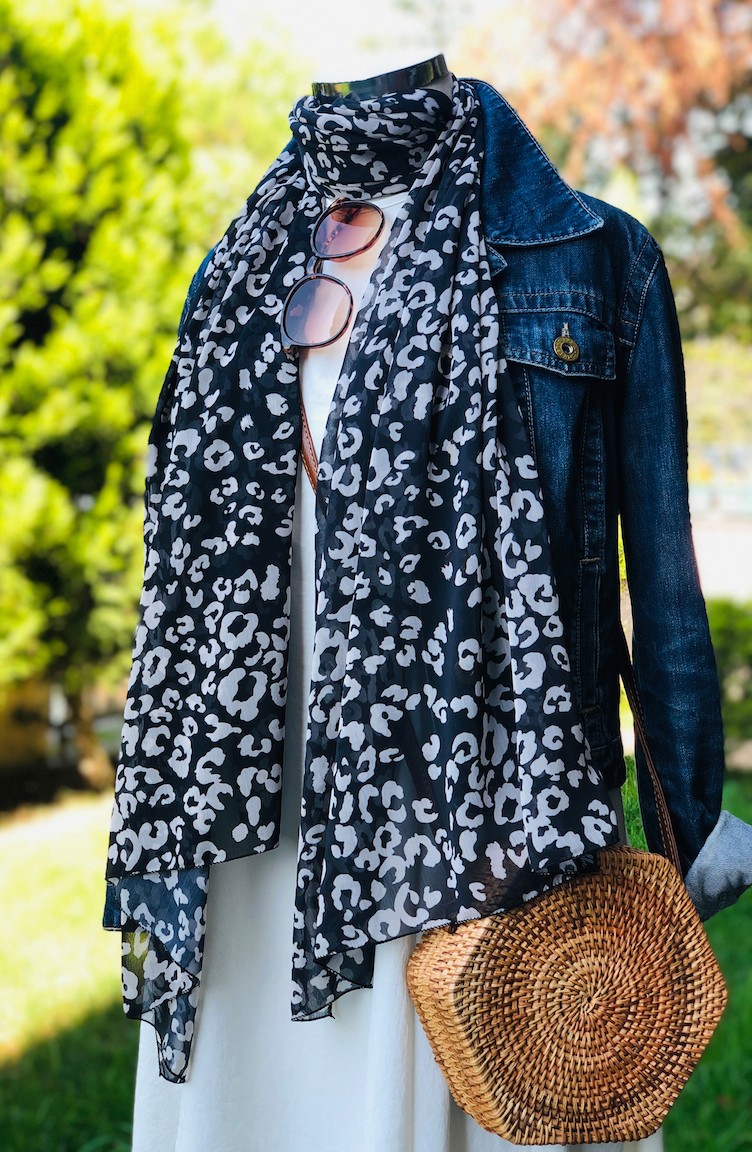 beaded chiffon shawl