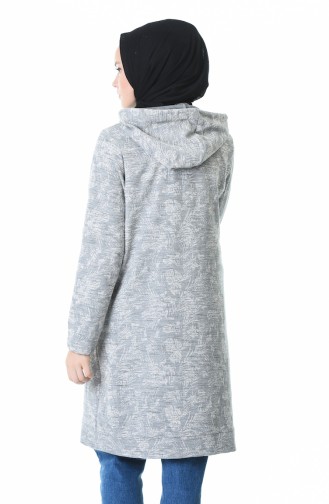 Kapüşonlu Kışlık Sweatshirt 9146-01 Gri