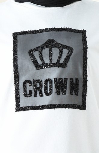 Simli Sweatshirt 0746-04 Ekru 0746-04