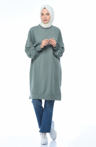 Yarasa Kol Sweatshirt 0767-02 Çağla Yeşili