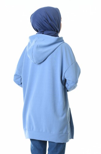 Sweatshirt a Capuche 0768-03 Bleu 0768-03