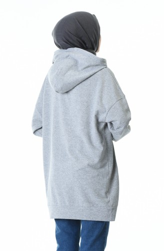 Sweatshirt a Capuche 0768A-01 Gris 0768A-01