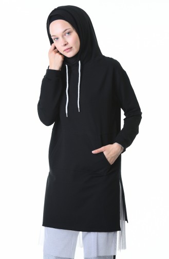 Hooded Tracksuit Set Black Gray 0307-01