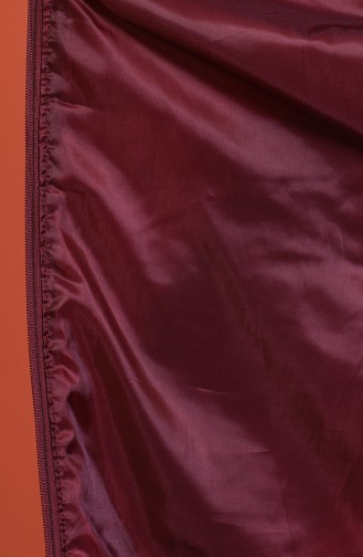 Belted Lined Coat Bordeaux 511419-04