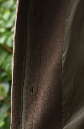 Kürklü Kaşe Kaban 35850-03 Haki 35850-03