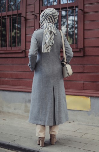 Buttoned Coat Gray 35856-02