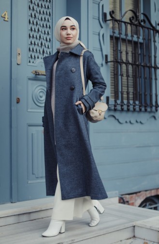 Buttoned Coat Indigo 35856-05